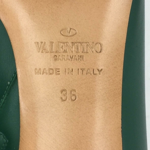 VALENTINO Eyelet Leather ankle bootie sz 6 - Picture 8 of 14